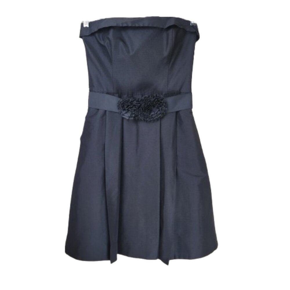 WHBM White House Black Market Strapless Mini Cocktail Dress w/ Pockets in Black